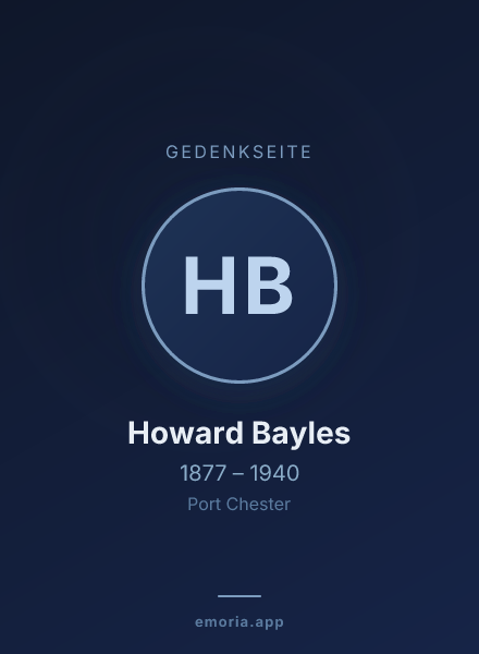 Gedenkportrait von Howard Bayles