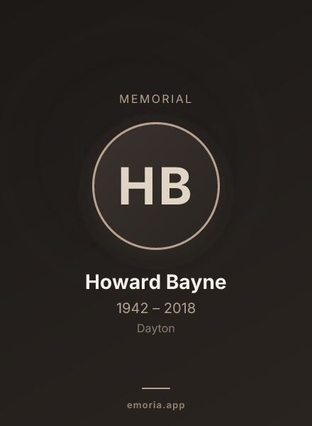 Memorial portrait of Howard Bayne