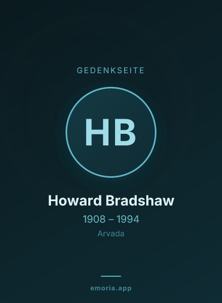 Gedenkportrait von Howard Bradshaw