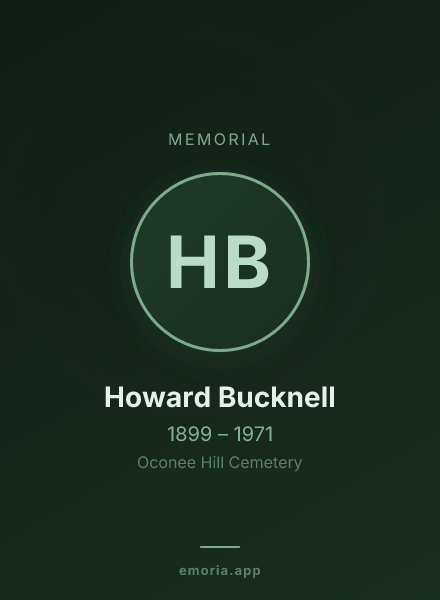 Memorial portrait of Howard Bucknell