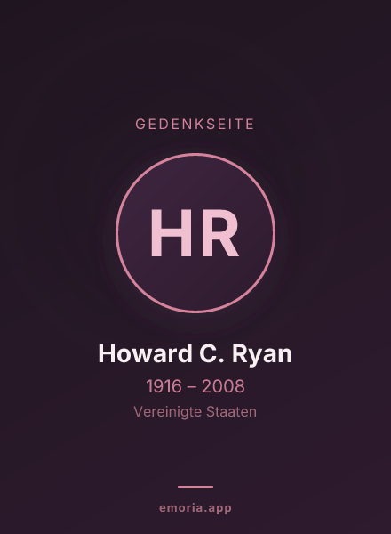 Gedenkportrait von Howard C. Ryan