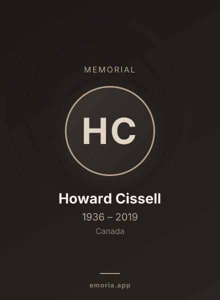 Memorial portrait of Howard Cissell