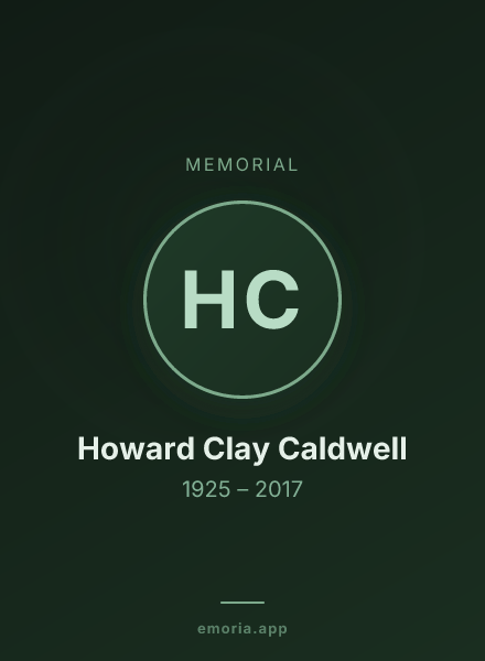 Memorial portrait of Howard Clay Caldwell