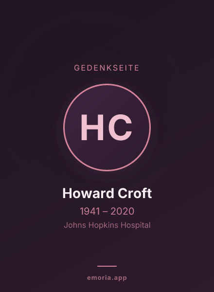 Gedenkportrait von Howard Croft