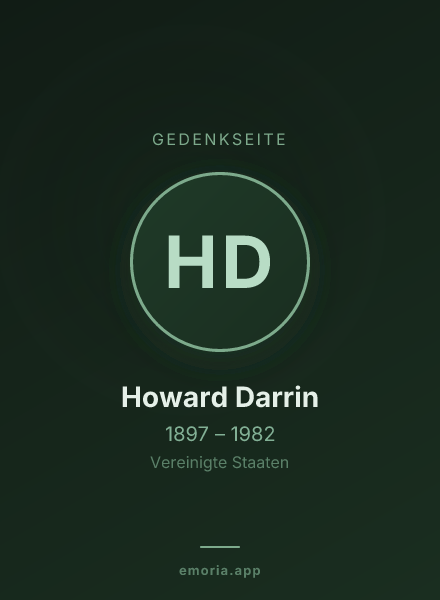 Gedenkportrait von Howard Darrin