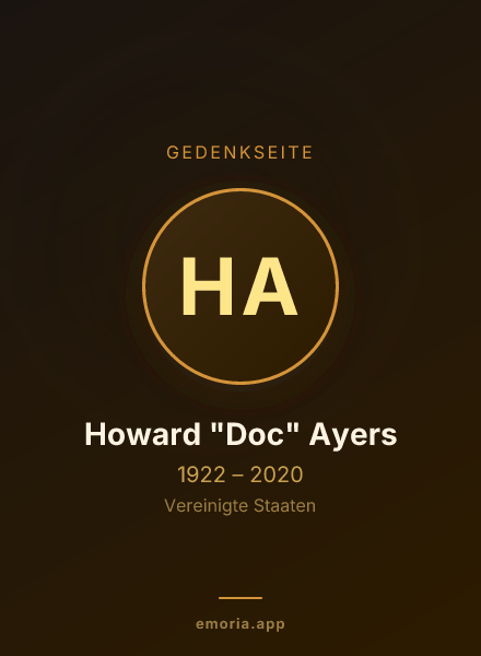 Gedenkportrait von Howard "Doc" Ayers