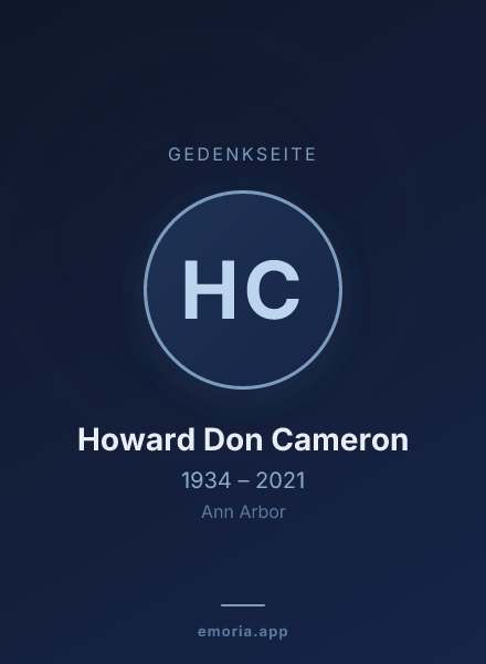 Gedenkportrait von Howard Don Cameron