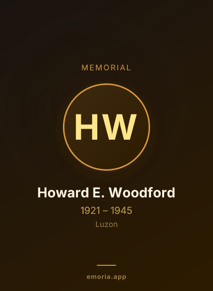Memorial portrait of Howard E. Woodford