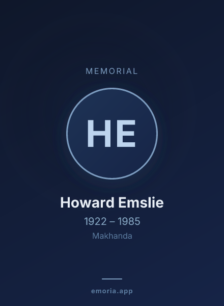 Memorial portrait of Howard Emslie
