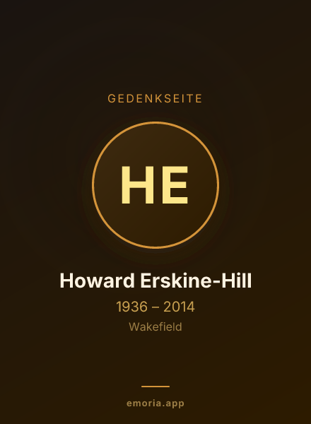 Gedenkportrait von Howard Erskine-Hill