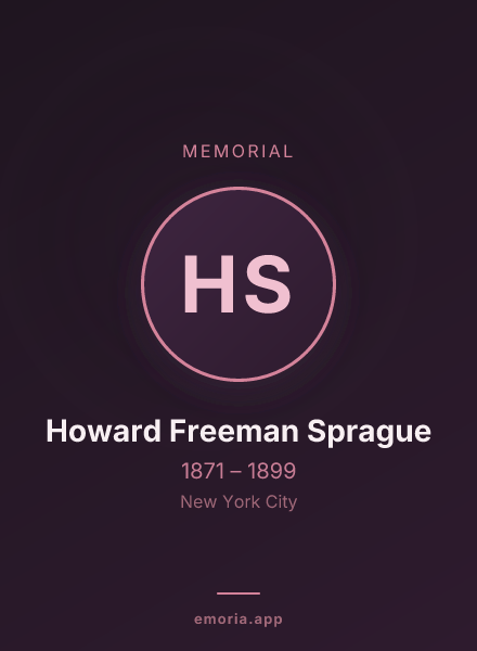 Memorial portrait of Howard Freeman Sprague