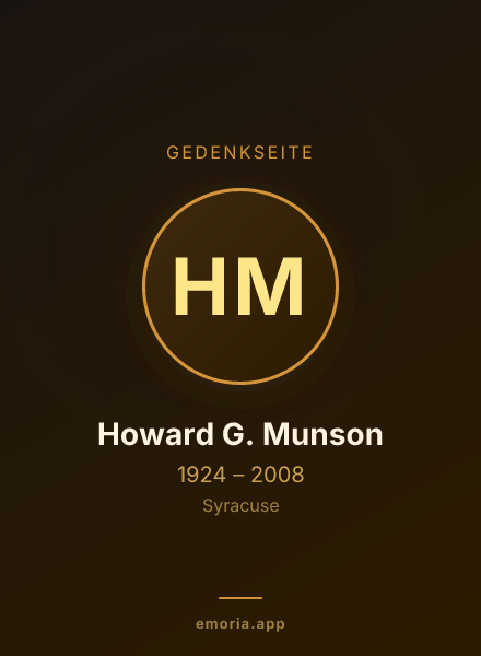 Gedenkportrait von Howard G. Munson