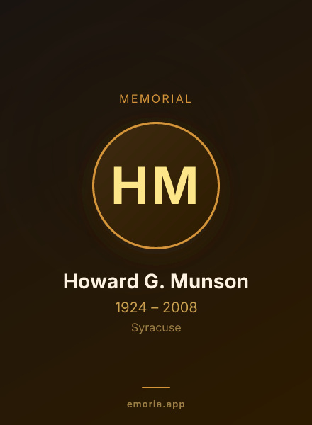 Memorial portrait of Howard G. Munson