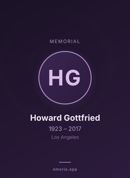 Memorial portrait of Howard Gottfried