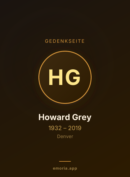 Gedenkportrait von Howard Grey