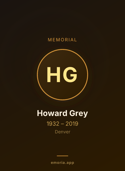 Memorial portrait of Howard Grey