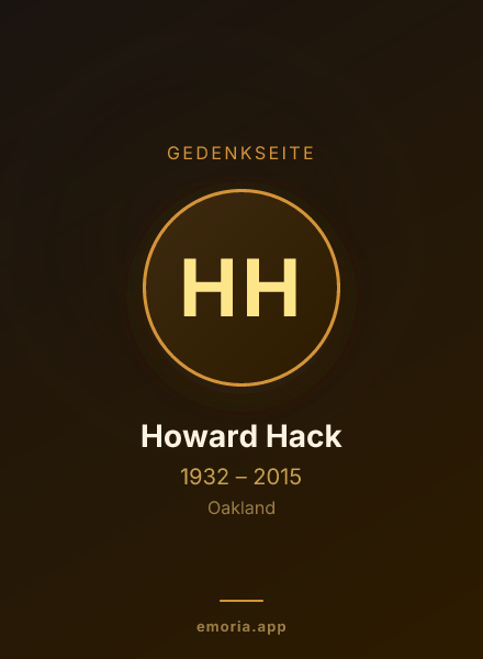 Gedenkportrait von Howard Hack