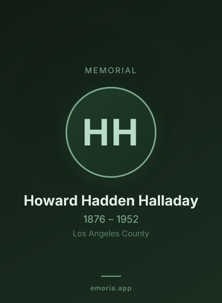 Memorial portrait of Howard Hadden Halladay