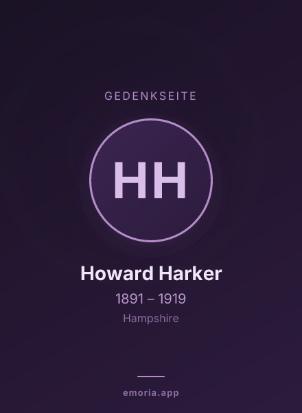 Gedenkportrait von Howard Harker