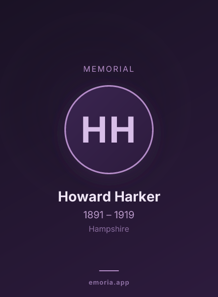 Memorial portrait of Howard Harker