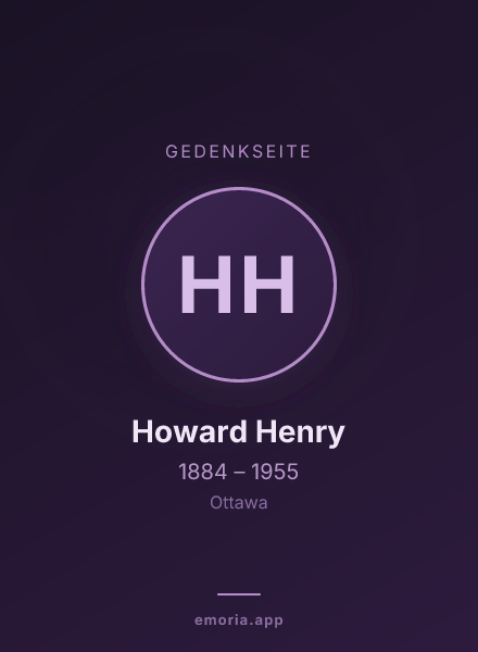 Gedenkportrait von Howard Henry