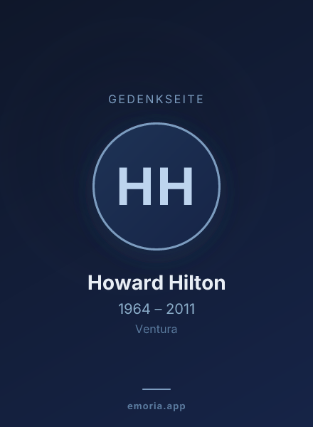 Gedenkportrait von Howard Hilton