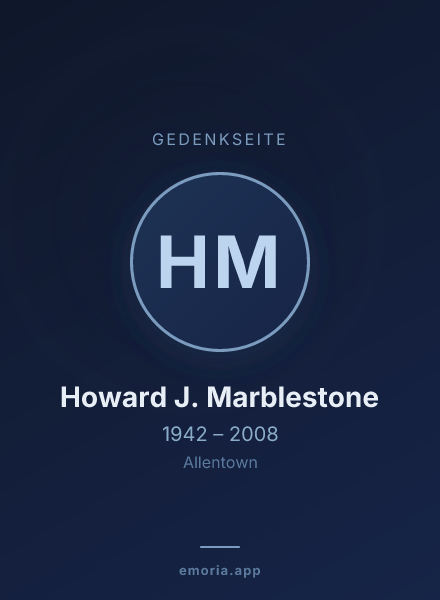 Gedenkportrait von Howard J. Marblestone