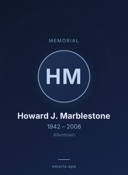 Memorial portrait of Howard J. Marblestone