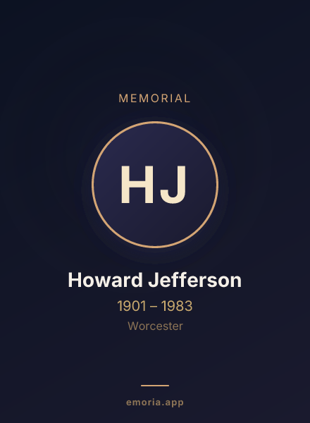 Memorial portrait of Howard Jefferson