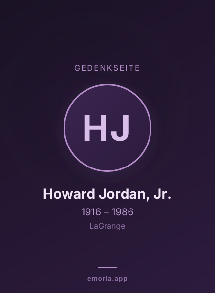 Gedenkportrait von Howard Jordan, Jr.