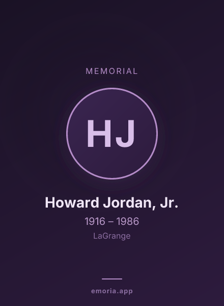 Memorial portrait of Howard Jordan, Jr.