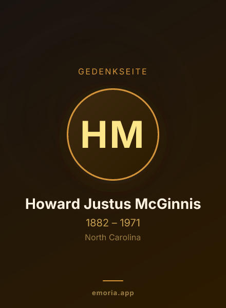 Gedenkportrait von Howard Justus McGinnis