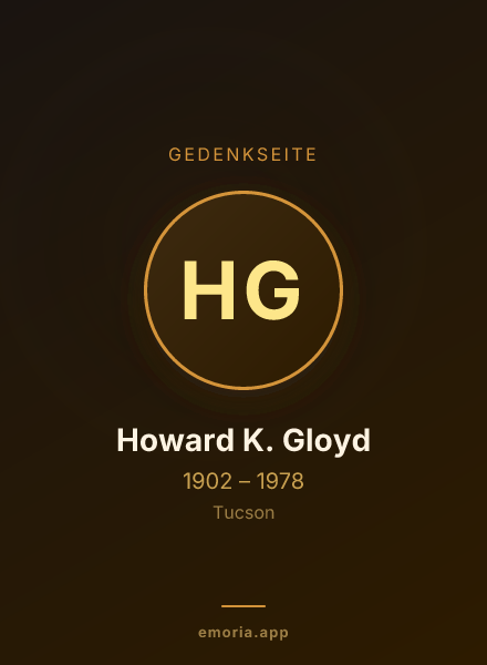 Gedenkportrait von Howard K. Gloyd