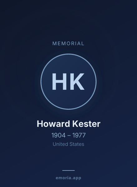 Memorial portrait of Howard Kester