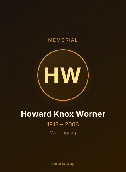 Memorial portrait of Howard Knox Worner