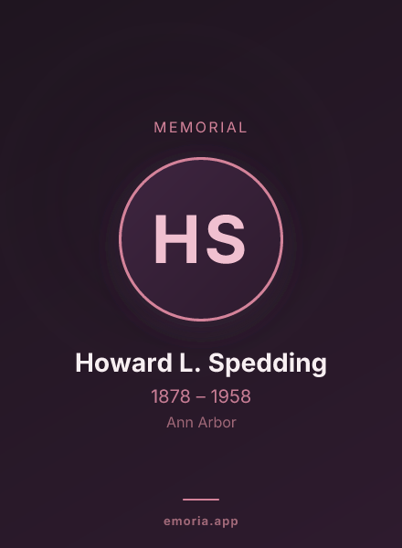 Memorial portrait of Howard L. Spedding