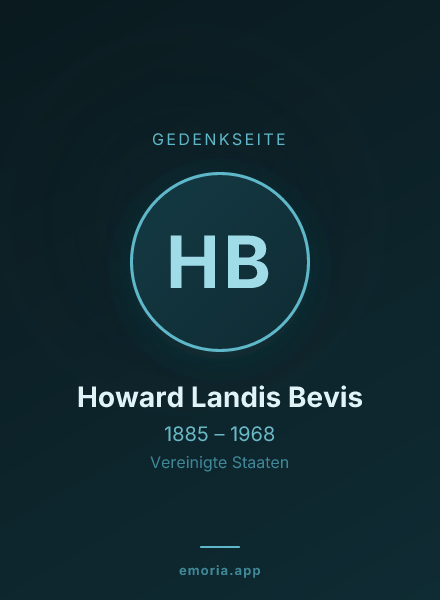 Gedenkportrait von Howard Landis Bevis