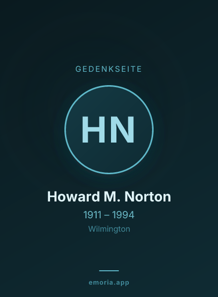 Gedenkportrait von Howard M. Norton