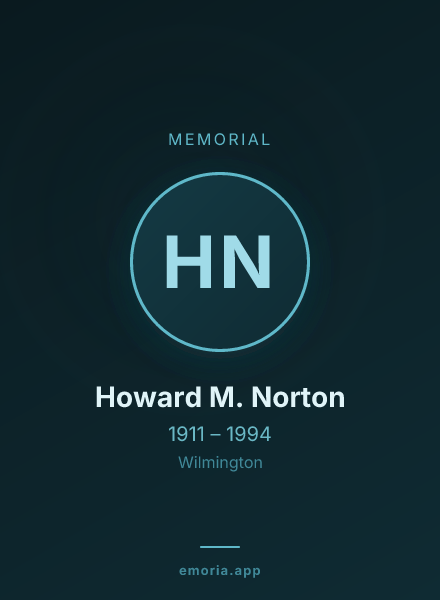 Memorial portrait of Howard M. Norton