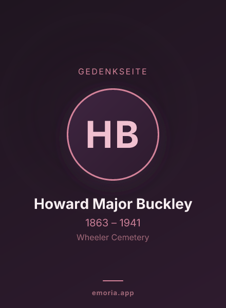 Gedenkportrait von Howard Major Buckley