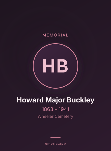 Memorial portrait of Howard Major Buckley