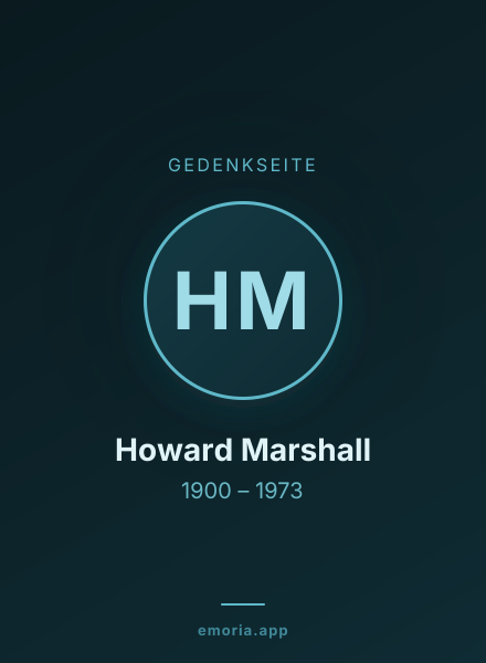 Gedenkportrait von Howard Marshall