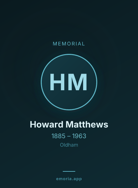 Memorial portrait of Howard Matthews