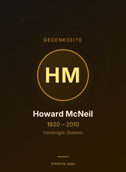Gedenkportrait von Howard McNeil