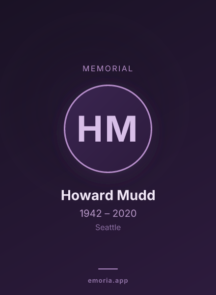 Memorial portrait of Howard Mudd