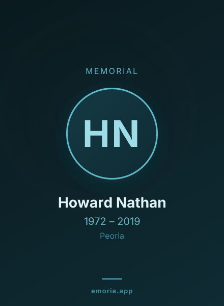 Memorial portrait of Howard Nathan