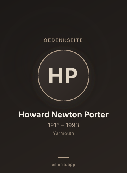 Gedenkportrait von Howard Newton Porter