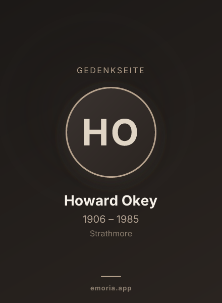 Gedenkportrait von Howard Okey