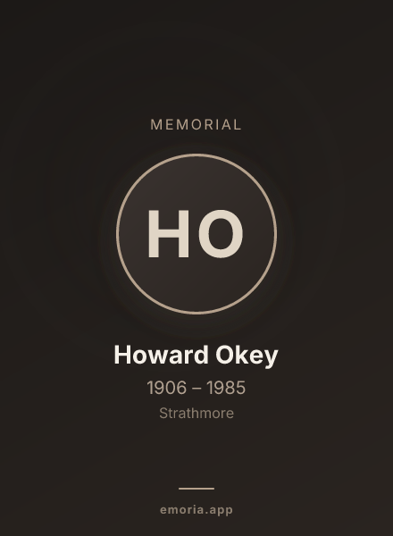 Memorial portrait of Howard Okey