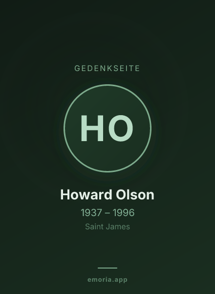 Gedenkportrait von Howard Olson